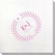 Laurel Wreath with Heart and Initials Bamboo Luxe Napkins Image 1 of 3